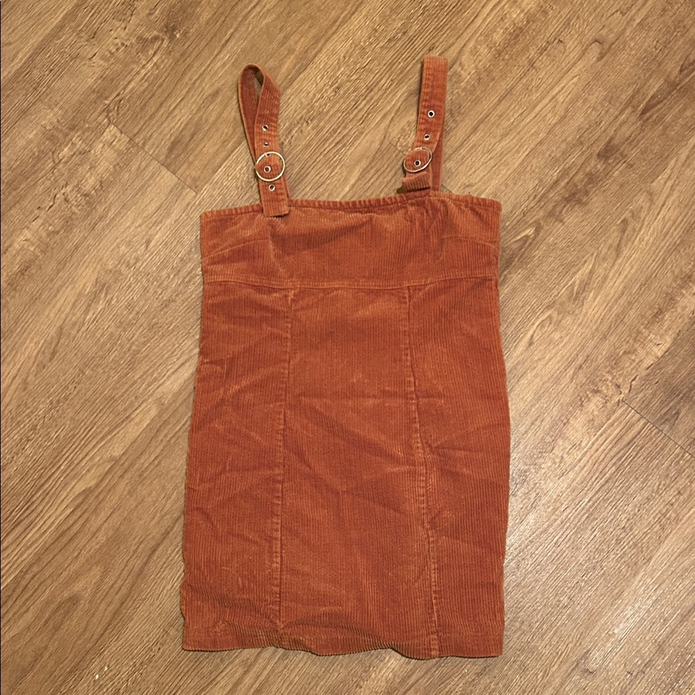 Forever 21 Burnt Orange Corduroy Dress | Medium | Mini